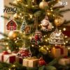 Farm Animal Advent Calendar Hanging Ornaments Christmas 2D Ornament 24Pcs Acrylic Set with Rustic Barn