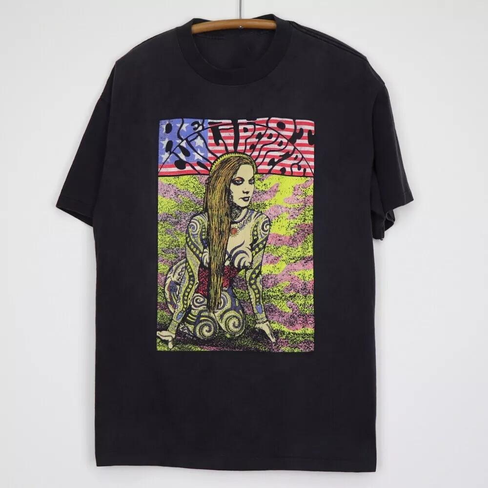 1992 Red Hot Chili Peppers Reprinted Black Unisex Cotton T-Shirt S-234XL Unisex T-Shirt Graphic Tee S