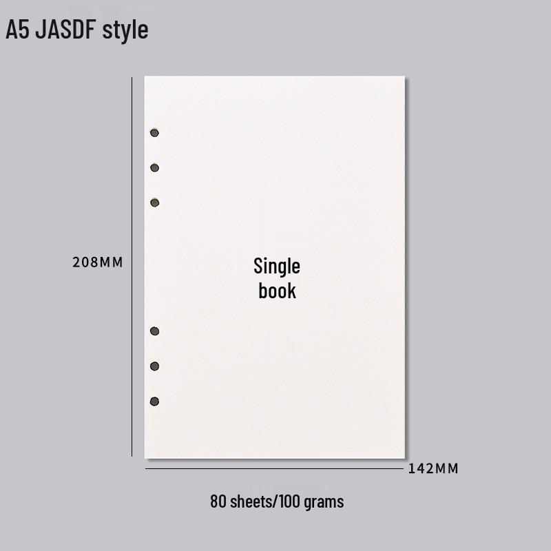 A5 Loose-Leaf Detachable Error Notebook with 6-Hole A4 Paper, Clip-On Shell, and A6 Inner Page Buckle Ring.