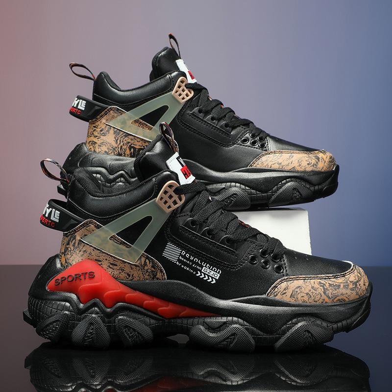 

Мужская обувь 2024 года, осень-зима, новый национальный стиль, модная брендовая обувь для пап, для мужчин, подростков, учеников средней школы, высокие баскетбольные кроссовки 38