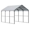 Carport de Metal 3m x 4,5m Resistente Abrigo Externo para Carros Garagem para Barcos