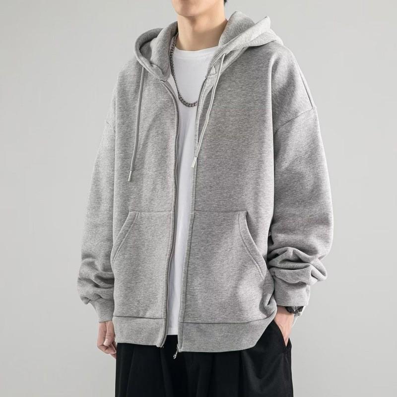 Felpe con cappuccio e giacche unisex in velluto taglie forti con zip per autunno/inverno