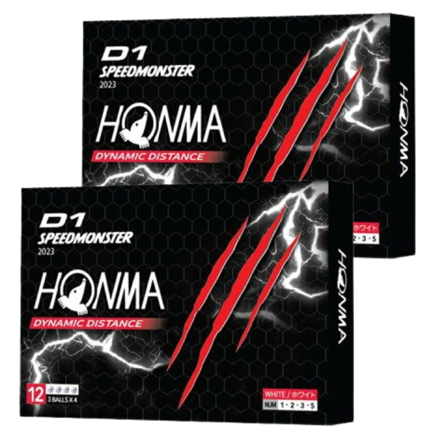 

Dozen HONMA D1 SPEEDMONSTER Speed Monster 2023 Model BT2302 White 24 Ball Distance Golf Ball Honma Golf Store Shop Card Included [2 Set] (Spimon) білий