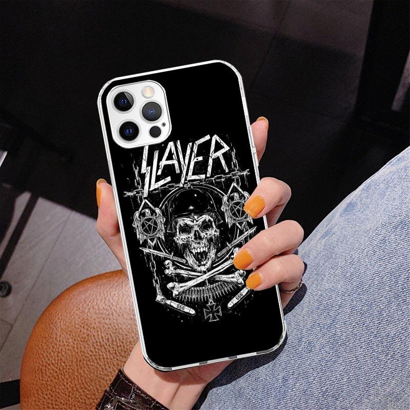 Slayer Heavy Metal Rock Band Handyhülle Für iPhone 17 Air 16 Pro Max 16E 15 + 14 Plus 11 12 13 Mini 7 8 SE Geschenk Druckabdeckung Fund