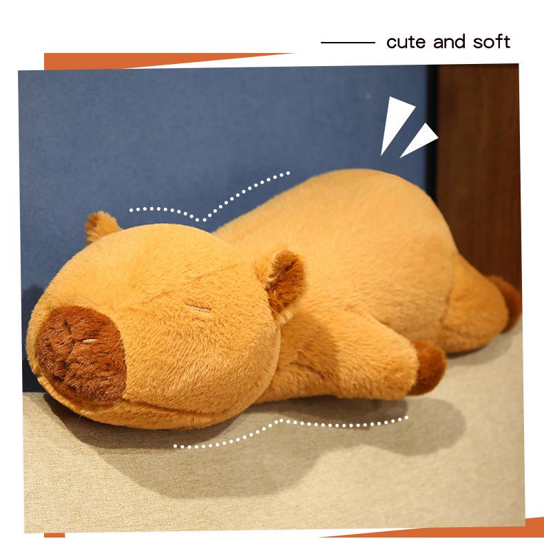Large Capybara Plush Pillow - Perfect Bedtime Companion Gift for Girls