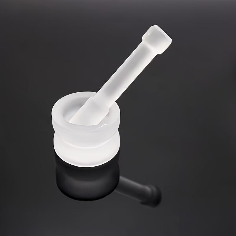2Pcs Small Glass Mortar And Pestle Set White Bowl For Medicine Mixing Grinding Crushing Pills Ideal For Pharmacy Lab Household Use