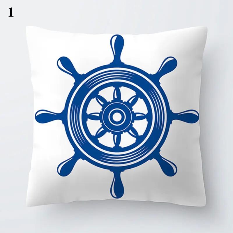 Blue Marine Animal Pillowcase Office Living Room Home Pillowcase Car Ornaments
