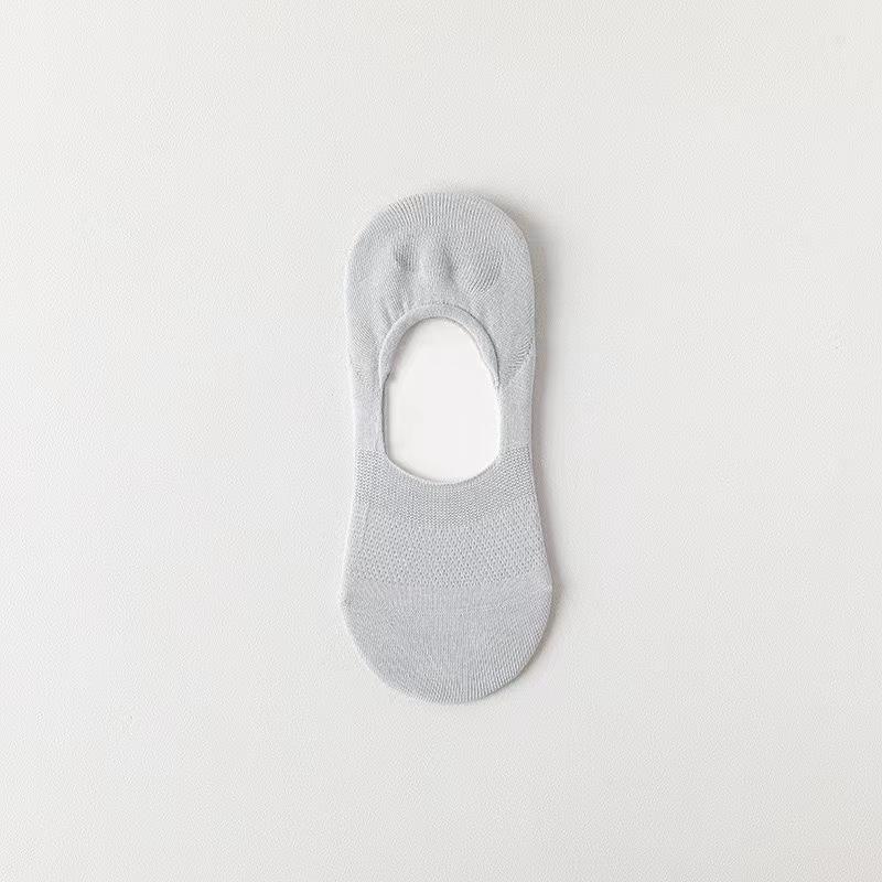 Invisible Cotton Boat Socks with Mesh Design and Silicone Non-Slip, Available In Multiple Colors