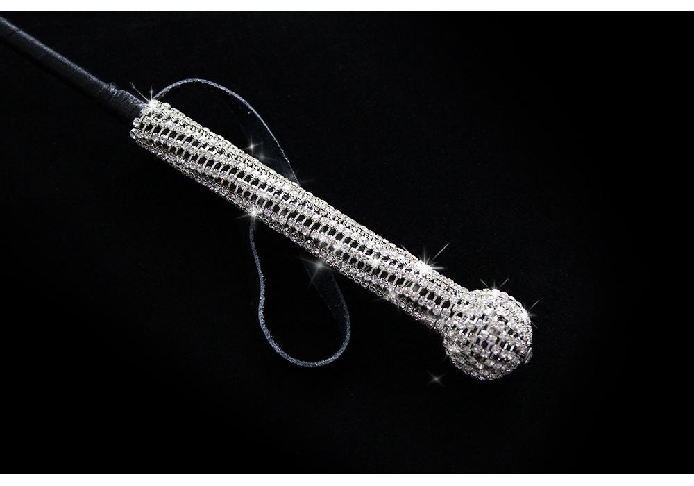 Diamond Handle Leather Whip - Erotic SM Adult Product