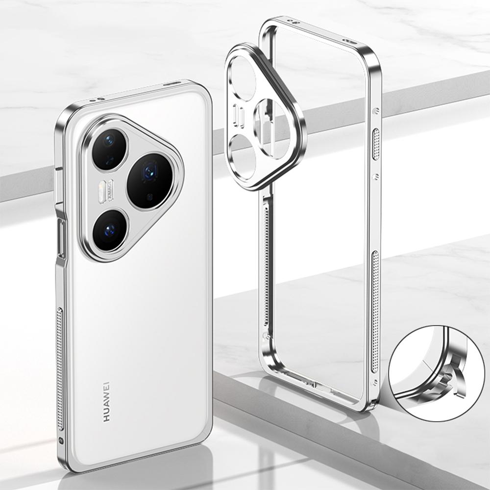 

Бамперы для Huawei Pura 80 Pro/Pura 80 Pro+ Металлический каркас Чехол для отвода тепла с защитой объектива Silver