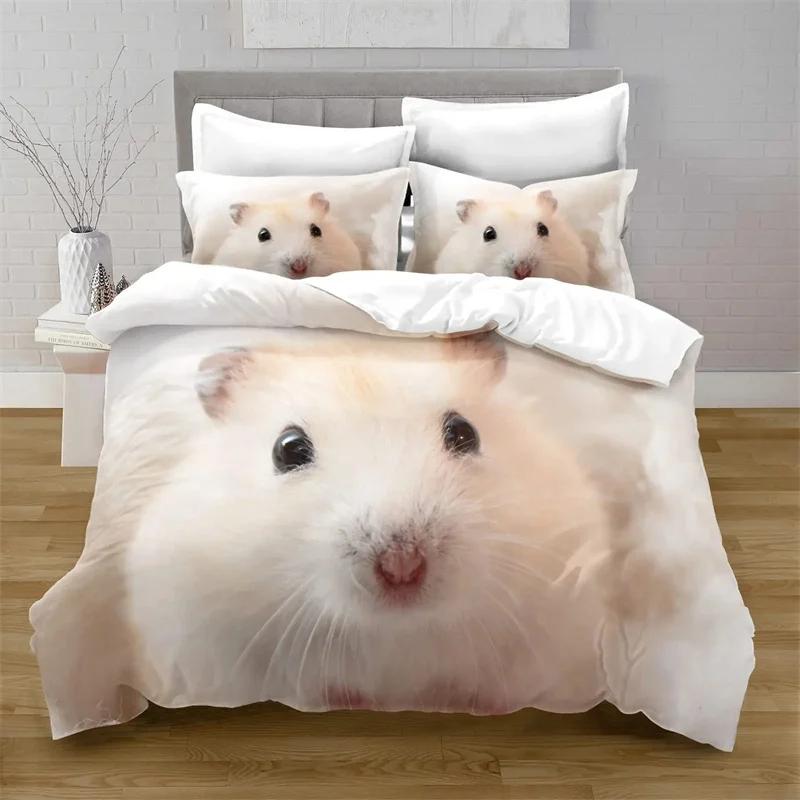 Hamster Bettbezug Haustier Meerschweinchen für Frauen Kinder Jungen Mädchen Lieblich Mini Tiere Bettdeckenbezug für Schlafzimmer Dekorationen