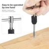 Adjustable M3-M12 T-Handle Ratchet Tap Holder Wrench Tap Wrench Drill Set Hand Tapping Tools Screw Thread Tap Drill Bit