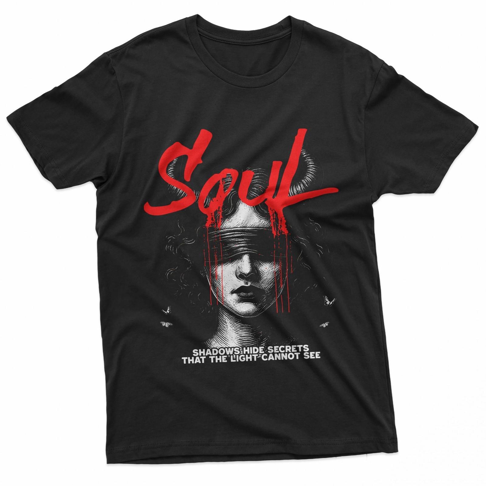 Blind Demon Girl Gothic Soul Darkness Quote T-Shirt S разноцветный
