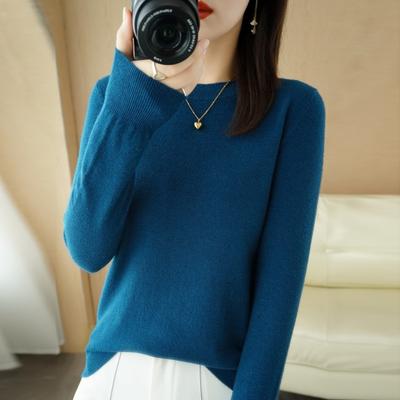 Spring and Autumn Sweater Women's Round Neck Large Size Pullover