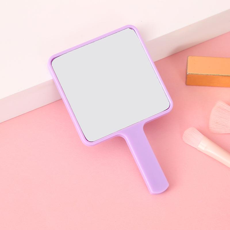 Portable Heart-Shaped Handheld Mirror with Peach Heart Handle – Cute Makeup Accessory for Girls