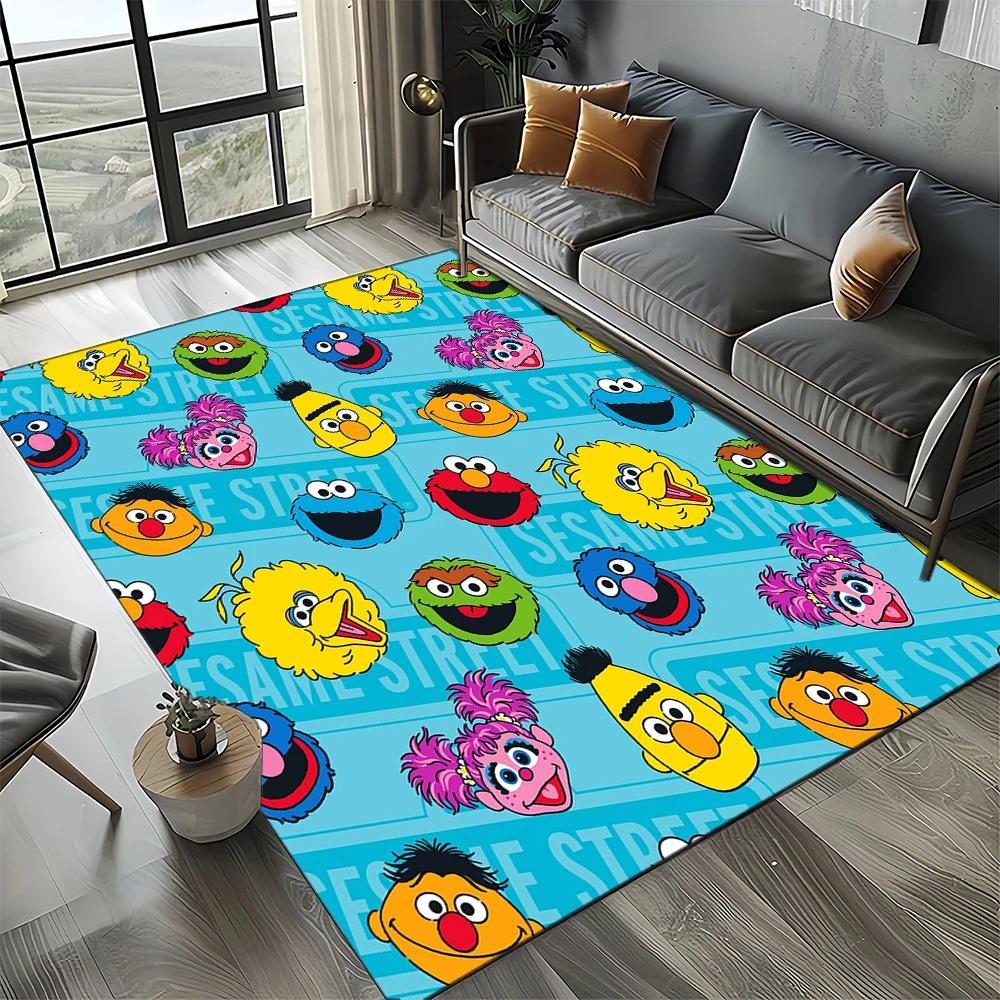 

2025 New Style Sesame Street Cartoon TV Carpet Rug for Living Room Bedroom Home Sofa Decoration,Kids Play Non-slip Floor Mat 40x60cm( 15x23in )
