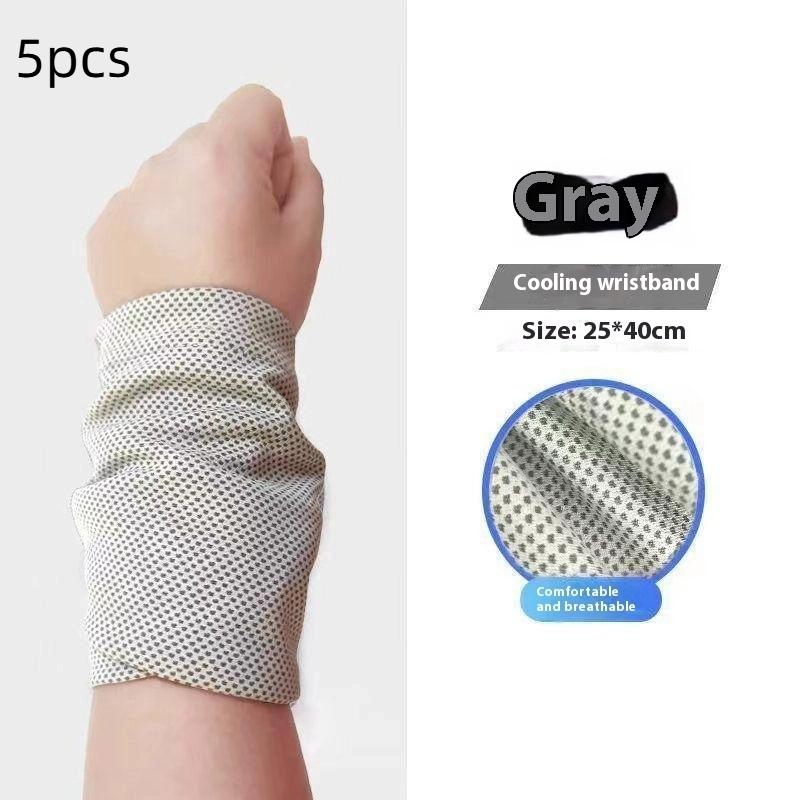 Portable Outdoor Sport Ice Towel Sweat Absorption Wrist Protector Quick-Drying Cooling Wristband For Fitness Camping Running