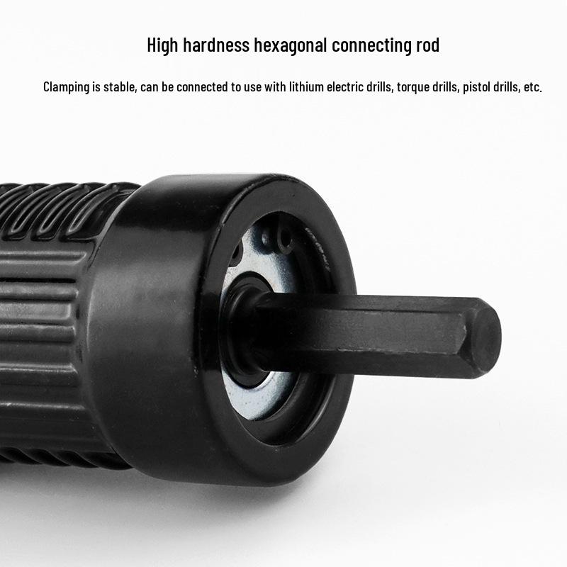 Black Electric Rivet Gun Adapter with Multi-Spec Nozzles
