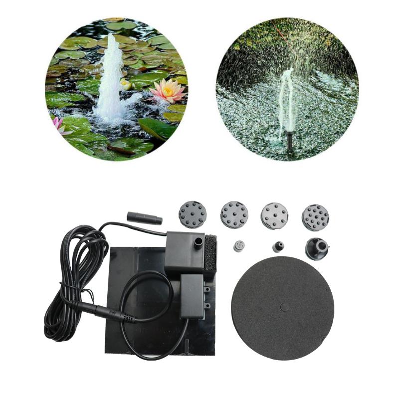 Solar Fountain Powered Garden Pond Water Feature Pump Kit Panel Pump Submersible