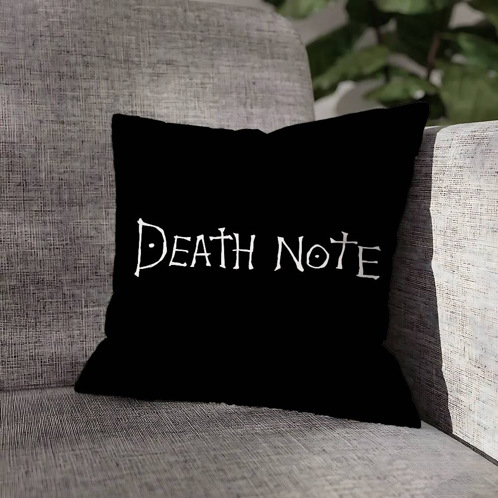 D-Death Misa L Yagami N-Note Pillow Case For Sofa Decor Car Office Room Printing Cushion Cover Decorations and Protector
