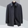 Winter Men's Double-sided Cashmere Coat, Mid-length Wool Woolen Down Liner Jacket, Middle-aged Dad Top