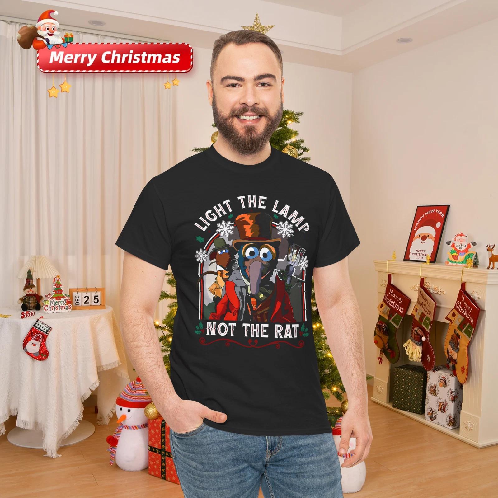 New Light The Lamp Not The Rat Christmas Cotton Unisex T- Shirt L