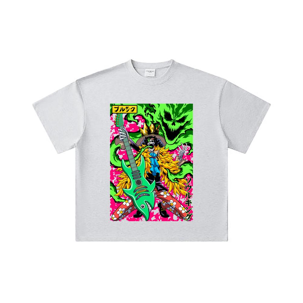 260 GSM Double Yarn 32 Count 100% Cotton One Piece V69 Brook Print Unisex Heavy Cotton T Shirt