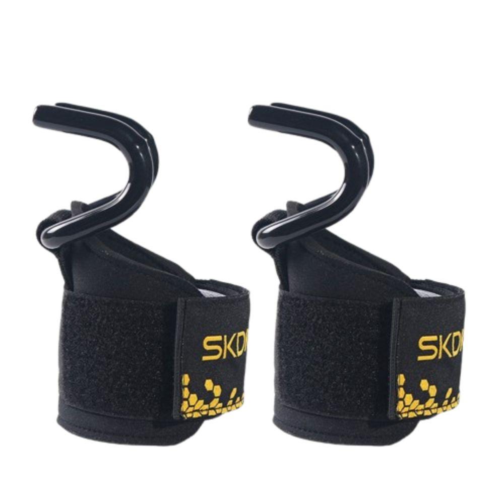 

1 pair Adjustable Weight Lifting Grip Hook Pull-up Steel Hook Grips Strap Strength Training Style 3