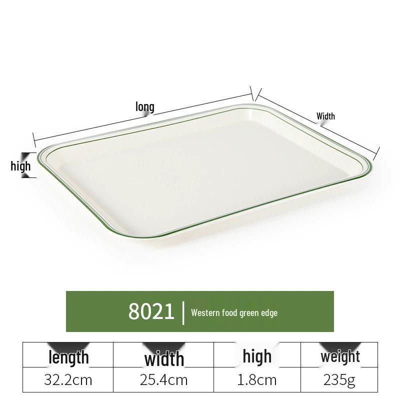 Melamine Rectangular Serving Tray for Cups, Bread, and Cake