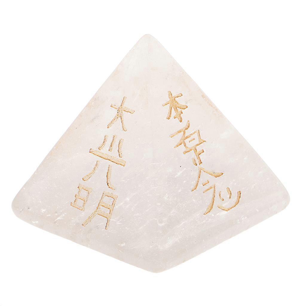 Pyramid Crystal Energy Stone Metaphysical Reiki Healing Gemstone Gift White