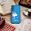 Cute Fat D-Doraemon Blue white   Phone Case For Samsung S 25,24,23,22,30,21,10,9,Ultra,Plus,Lite,FE,4,5 G Soft Black Case