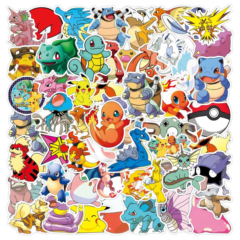 200-Piece Japanese Anime Pokemon Car & Suitcase Graffiti Stickers Set