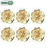 Alloy Hollow Out Flower Napkin Rings Elegant Table Decor Holders for Wedding Party Dinner Events Christmas Celebration Gift