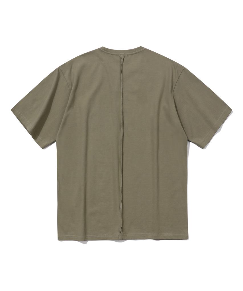 EPISODE UNTITLED Point Snap Open Cut T-Shirt_Olive