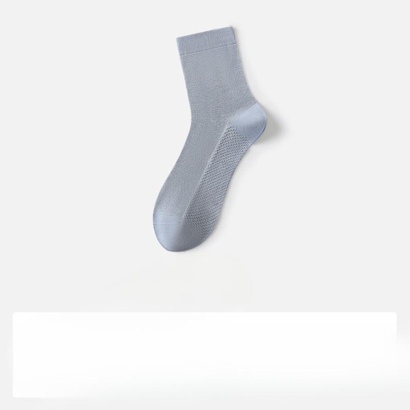 Herren Frühling und Sommer Dünn Schweißabsorbierend Deodorierend Reine Baumwolle Antibakteriell Anti-Hodennetz Netzaugen-Socken