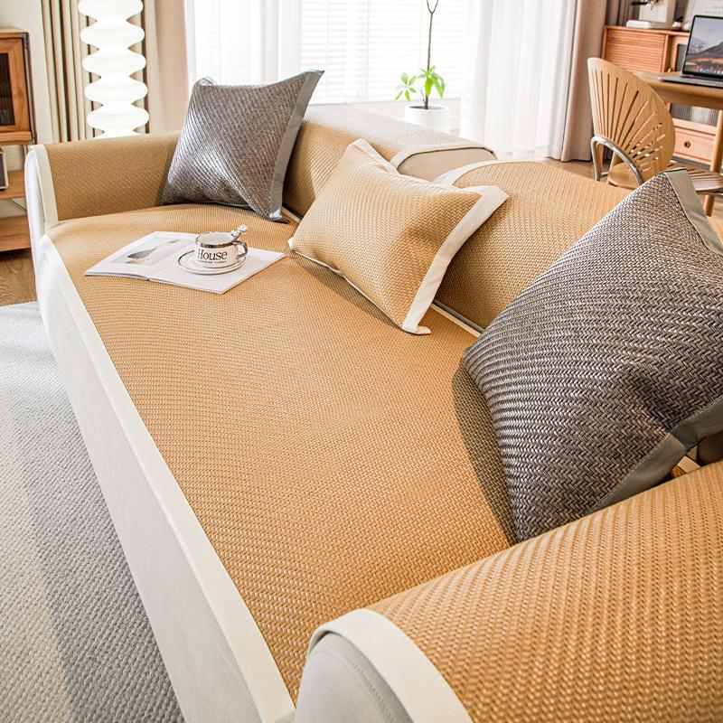 

Подушка для дивана из ротанга, летний прохладный нескользящий летний коврик, чехол для дивана, летний дышащий чехол для дивана в гостиной, полотенце 60*60cm