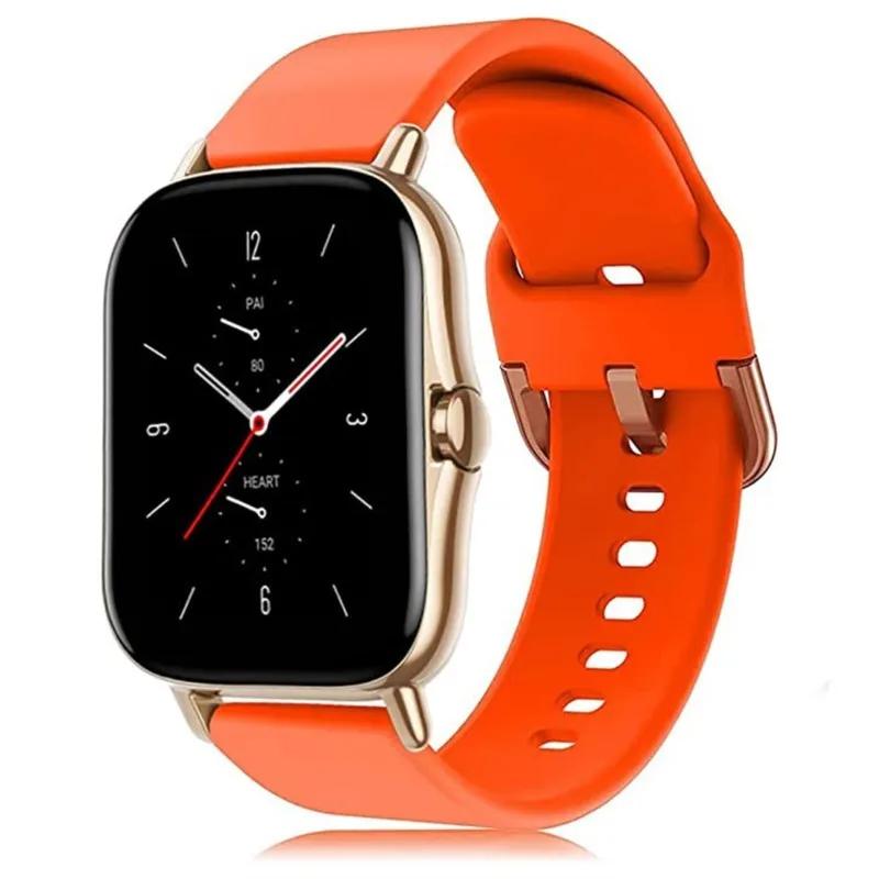 20mm/22mm Silicone Band For Amazfit GTS/2/2e/3/4 GTS2 Mini/GTR 4/3/Pro/47mm/GTR2/2e/stratos 2/3 Bracelet Amazfit Bip Watch Strap