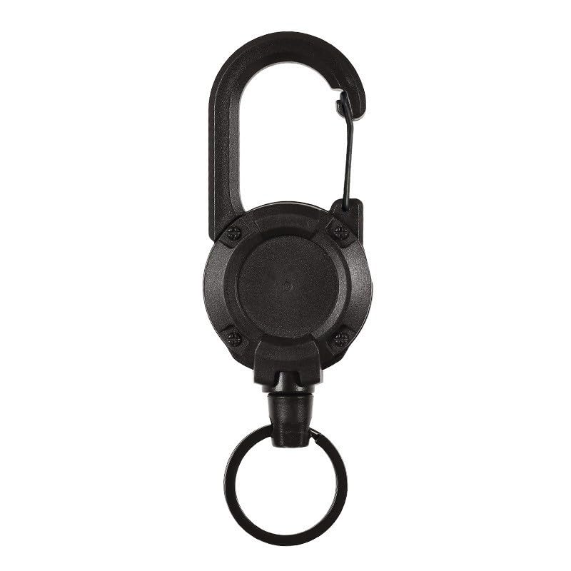 

[RuiMi] Reel key chain, multi-functional strong mountaineering buckle, reel belt, wire, durable, anti-lost, up to 60 cm telescopic, perfect for