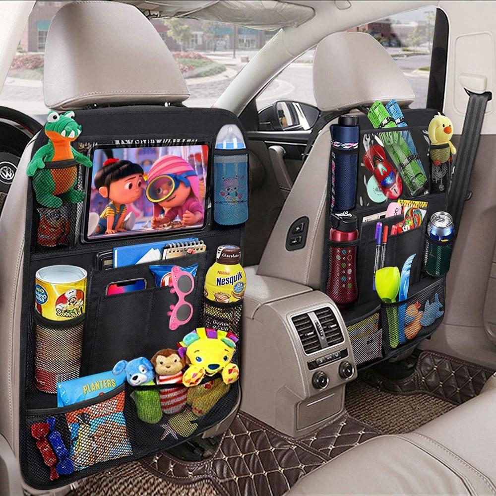 Organizzatore universale per bagagliaio auto, regolabile, per sedile posteriore, con rete portaoggetti ad alta capacità, ideale per Jeep, SUV e furgoni.