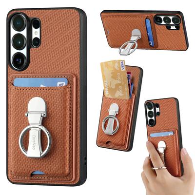 360 Rotating 2 In 1 Magnetic Leather Wallet Cards Solt Phone Case For Samsung S25 Ultra S24 Plus S23 A17 A07 Ring Holder Cover