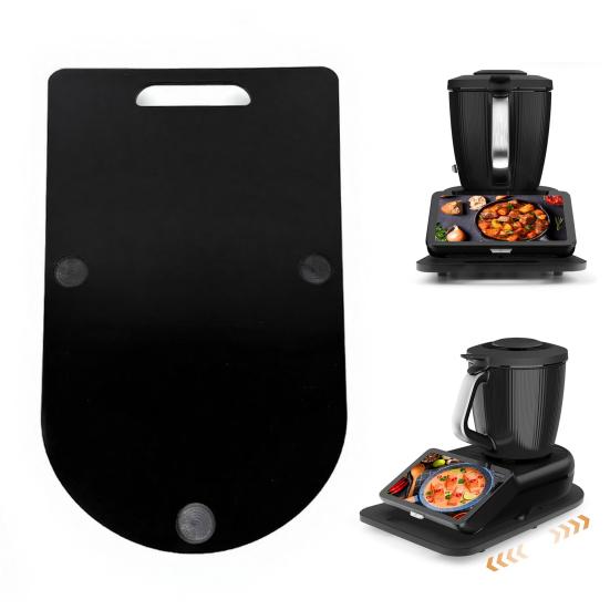 Mixer Sliding Mat for Thermomix TM7 Non-Slip Base Smooth Sliding Rollers Stable Support Shockproof Protection Easy to Move Practical Kitchen Accessory