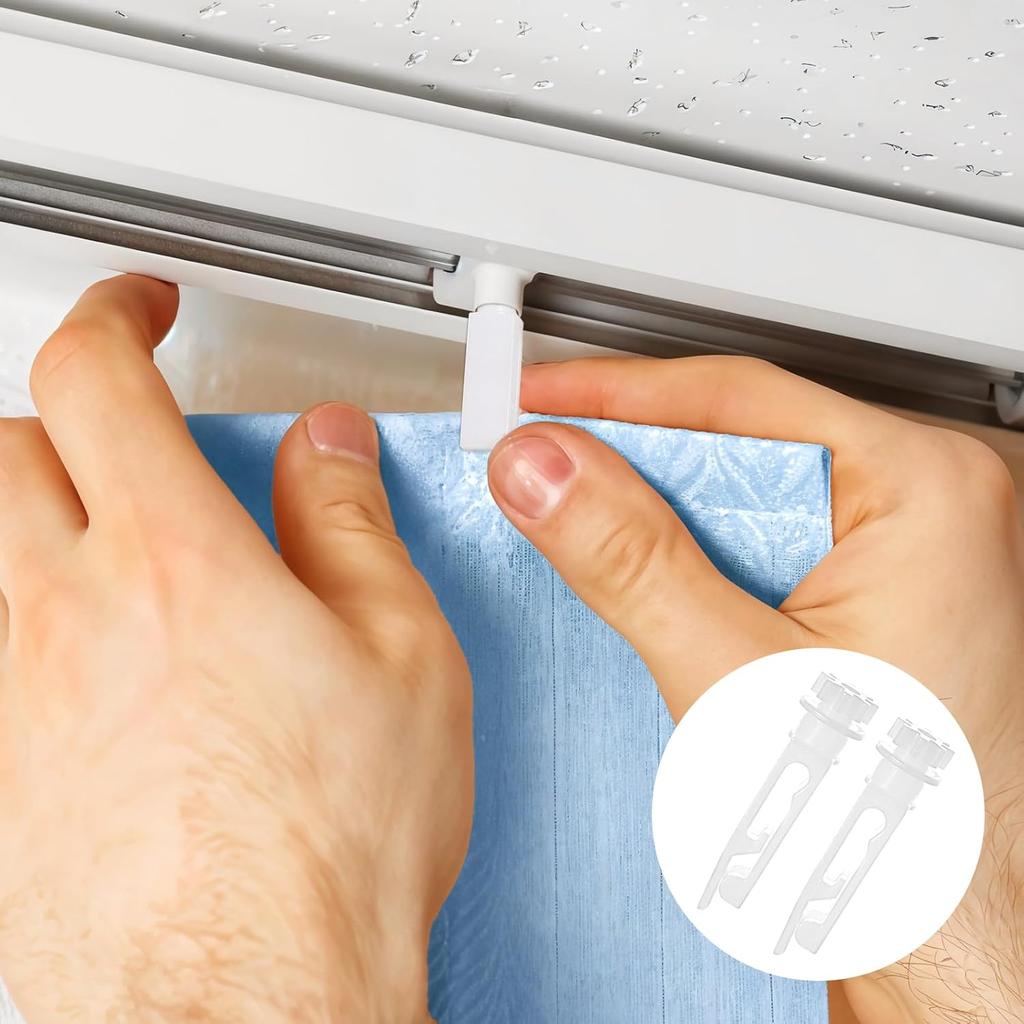 12 Sets Vertical Blinds Replacement Stem and Gear, White Vertical Blinds Repair Kit for Window Carrier Headrail Carrier Stem Blind Curtain