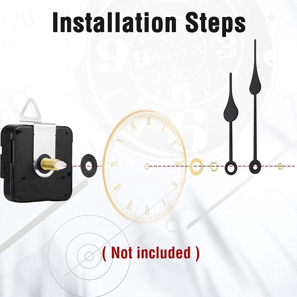 1Set Metal DIY Wall Clock Movement Household Silent Clock Movement Kit With 5 Set Clock Repair Tools Kit Wall Clocks Replacement