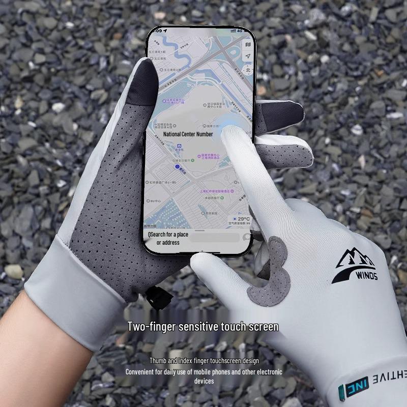 Halbfinger Eisseide Outdoor Rad- & Angelhandschuhe: Rutschfeste, Verschleißfeste Sporthandschuhe für Männer & Frauen