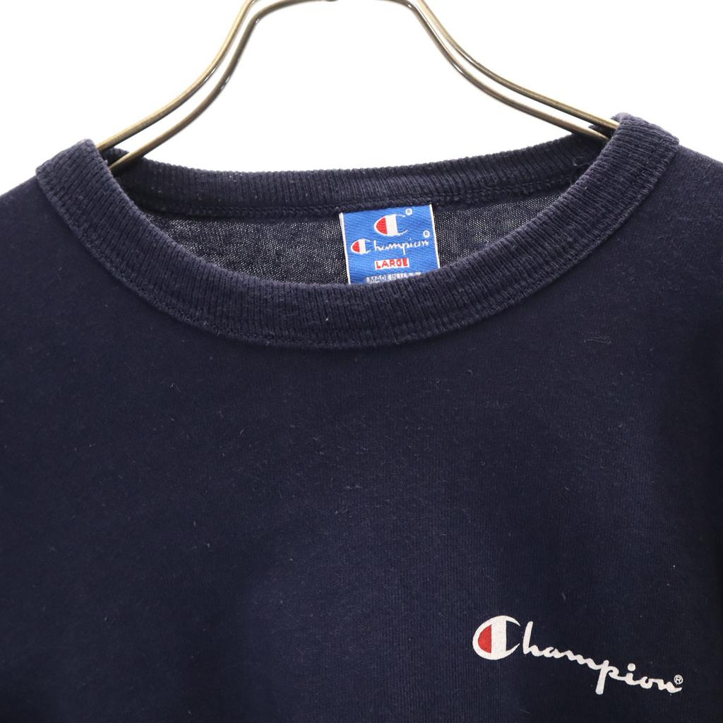 Champion 90s Made in USA Old Long sleeve T-shirt L Navy Ron T Men's Used