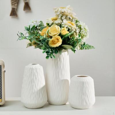 3Pcs Flower Vase Decorative Modern Container Holder Porcelain Statue Figurine for Table