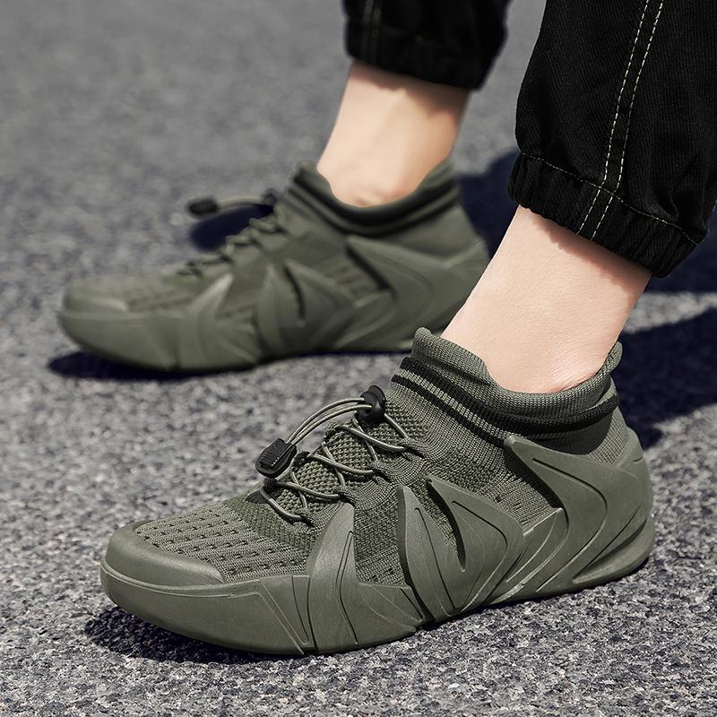 Men’s Sports Shoes Running Sneakers Students Jogging Shoes Green Lightweight Walking Socks Shoes Over Sized