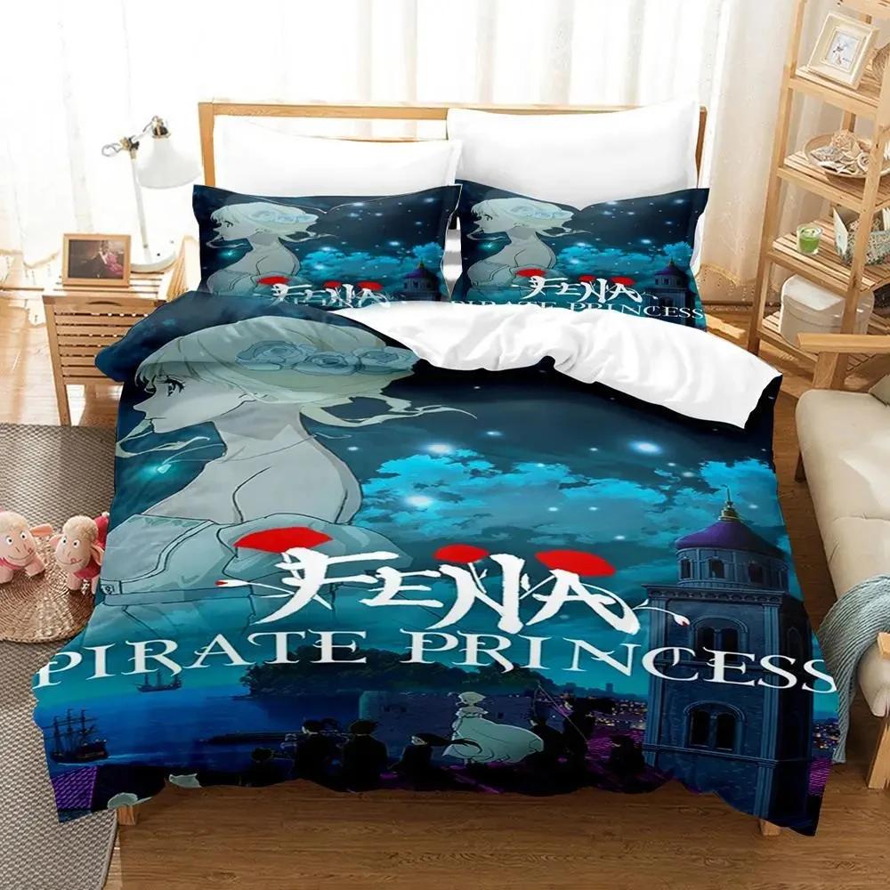 Anime Fena:Pirate Princess Bedding Set Duvet Cover Bed Set Quilt Cover Pillowcase Comforter King Queen Size Boys Adult Bedding