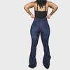 Women's High Waist Flared Denim Trousers - Large Sizes Available