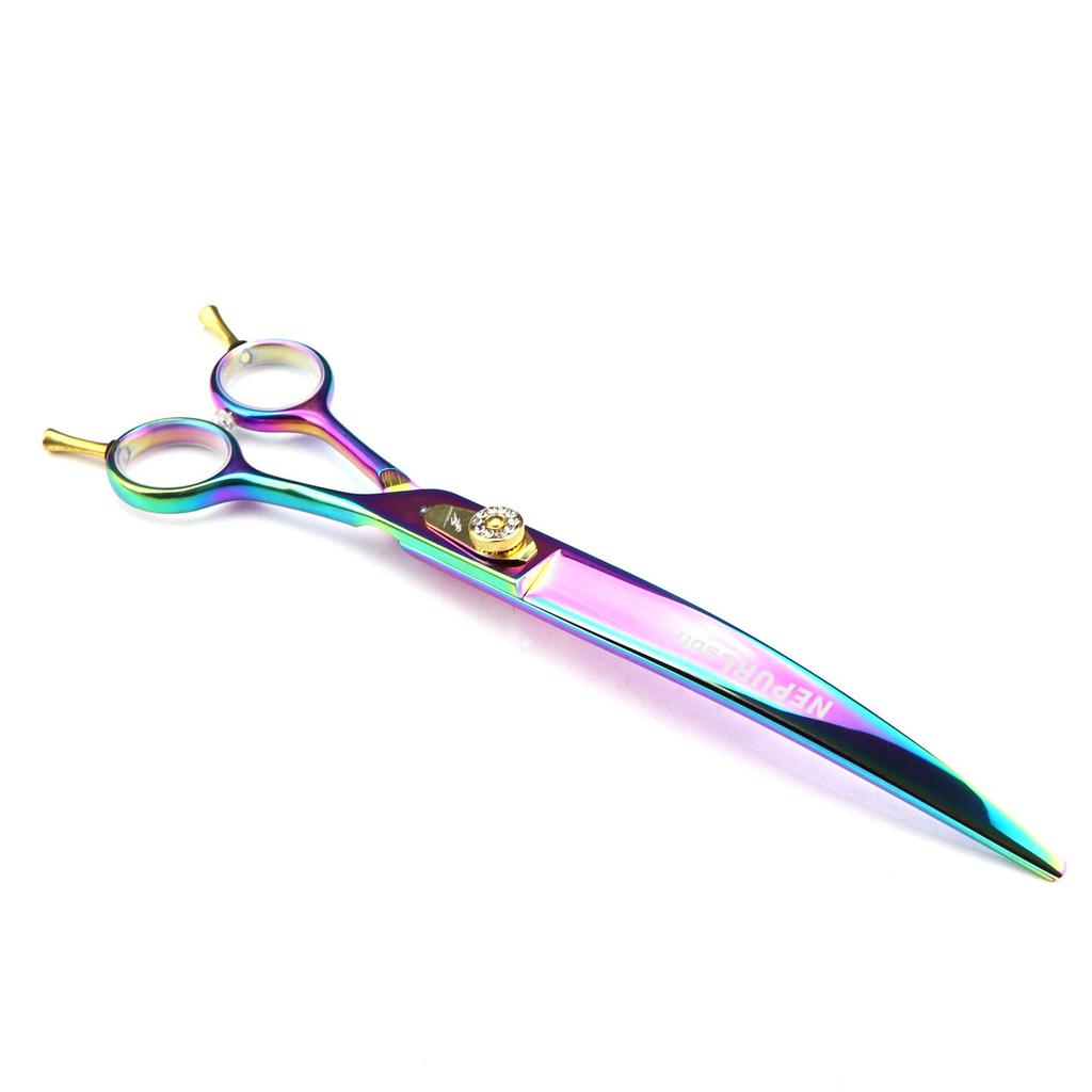 8" Colorful 4-Piece Pet Grooming Scissors & Straight Shears Set